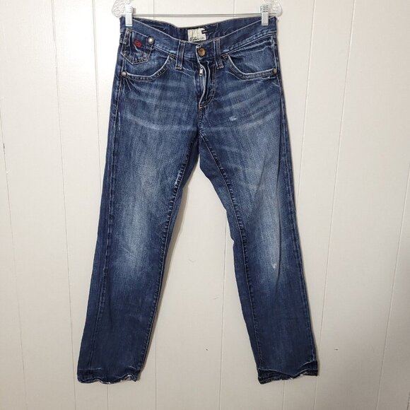 Energie Style Clash Kroll Wash Dark Denim Jeans Size 32x34 - Picture 1 of 12